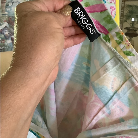 Briggs capris summer colors size 8P in great shapeYellow blue pink orang… - Picture 10 of 11